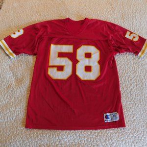 Vintage NFL Chiefs Champion #58 Derrick Thomas Champion Jersey / Size 48